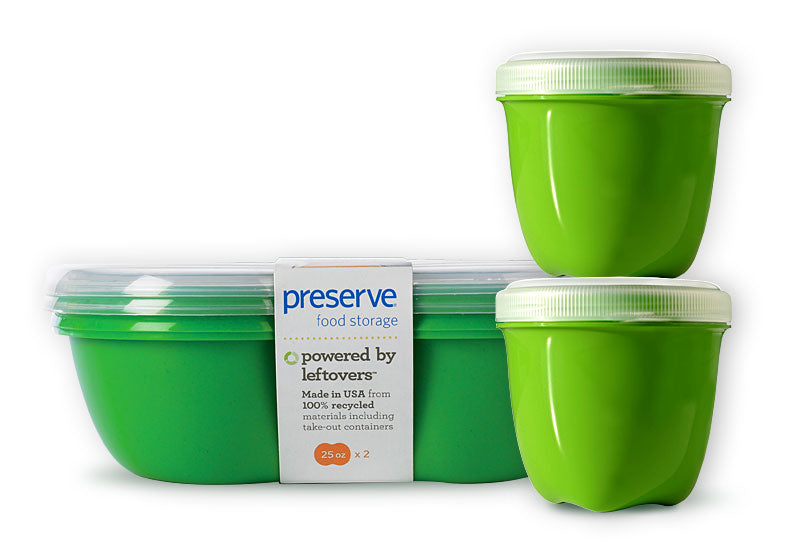 Preserve Mini Food Storage Container, 8 oz, Apple Green - 4 pack