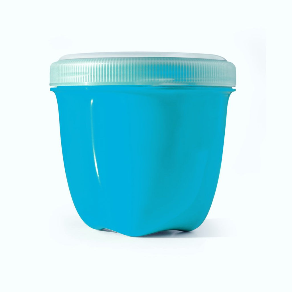 Twist Top Containers Small Food Storage Containers Blue Screw on Lid  Reusable